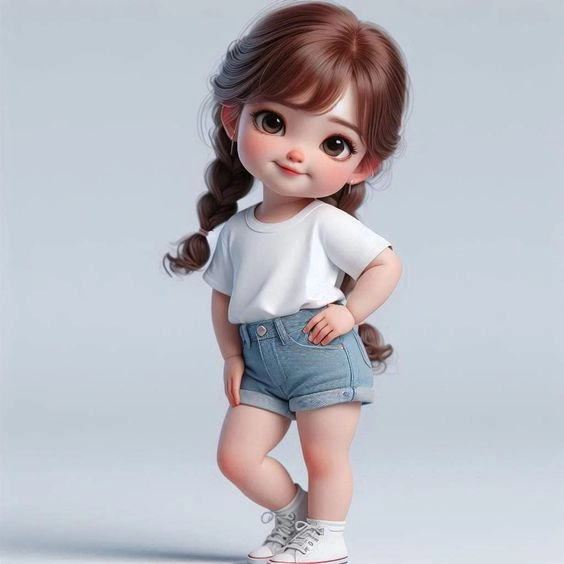 Chibi nữ cute với phong cách thời trang